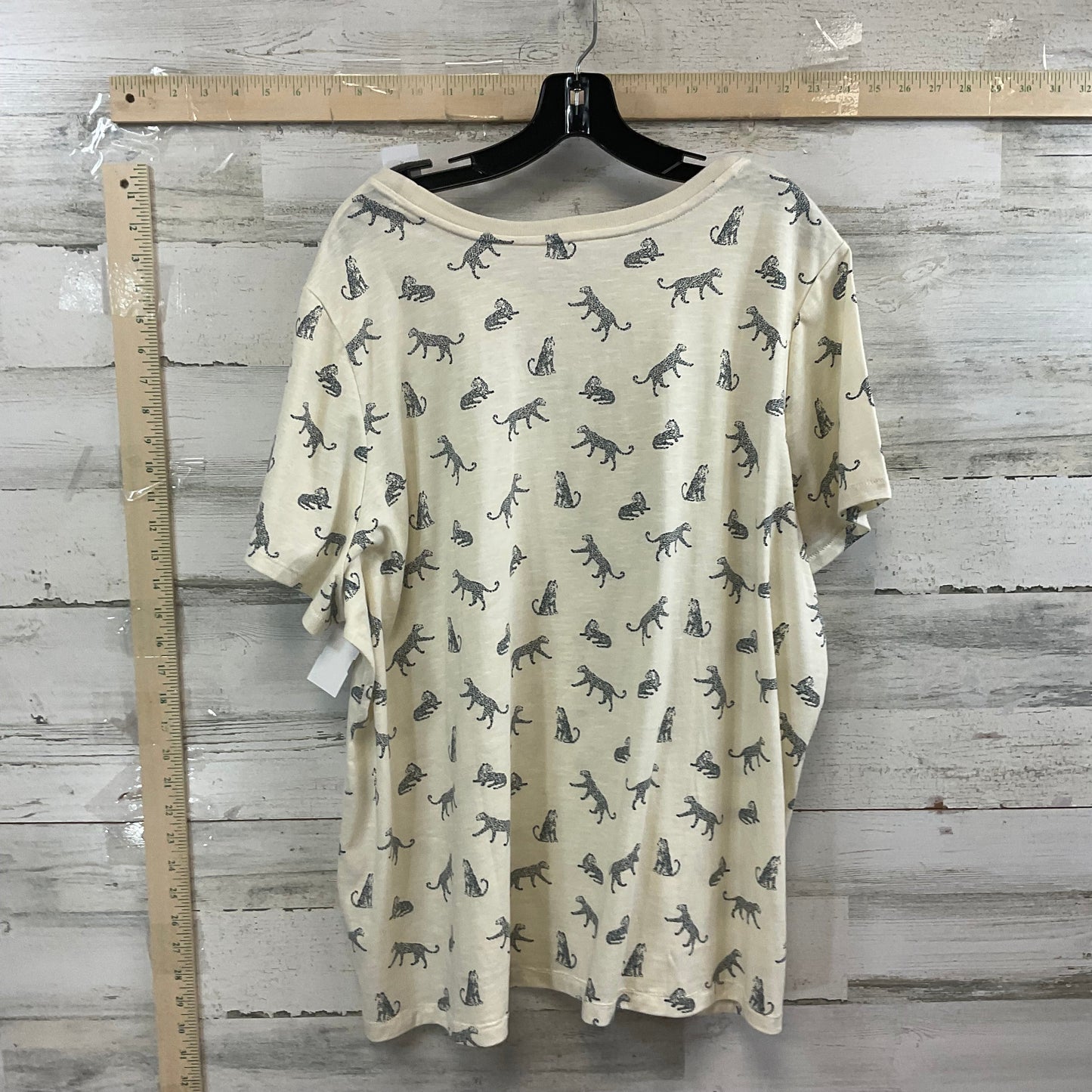 Cream Top Short Sleeve Lane Bryant, Size 3x