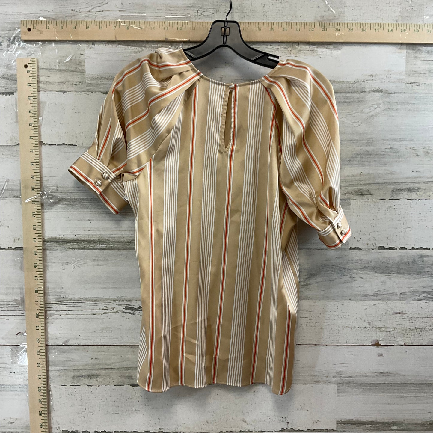 Brown & Orange Top Short Sleeve Worthington, Size Xs