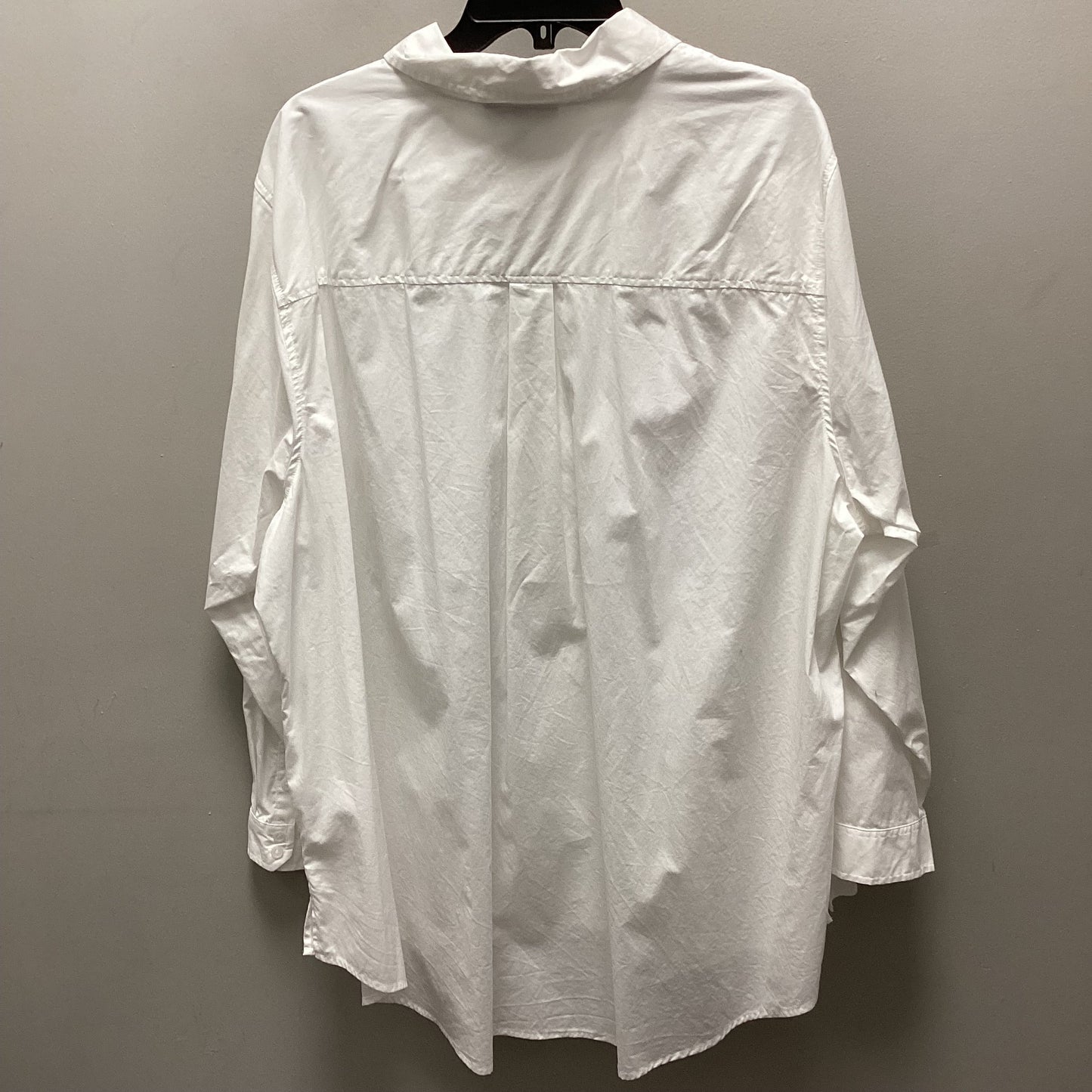 Blouse Long Sleeve By Lane Bryant In White, Size: 4x