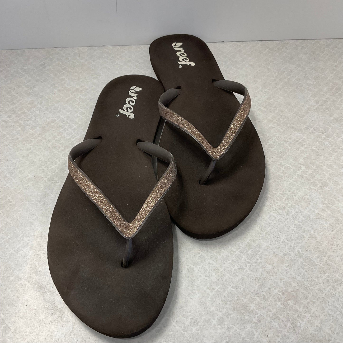 Brown Sandals Flip Flops Reef, Size 10