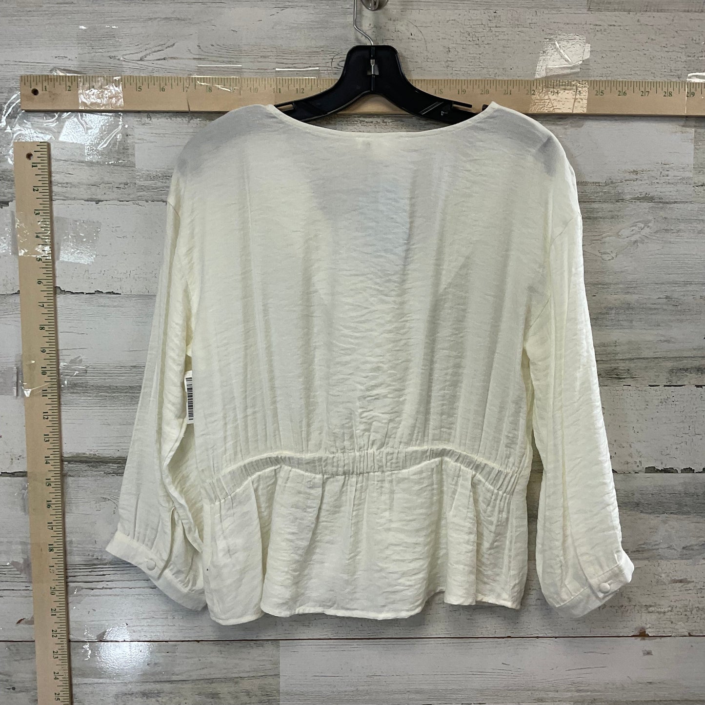 Cream Blouse 3/4 Sleeve Blu Pepper, Size L