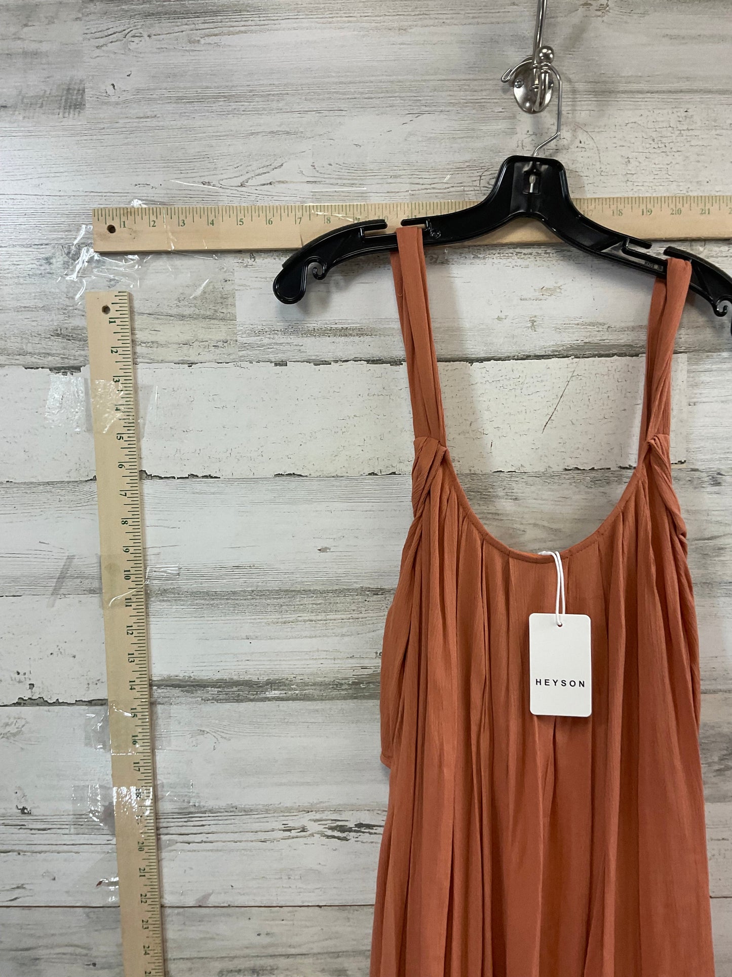 Orange Dress Casual Midi HEYSON, Size L