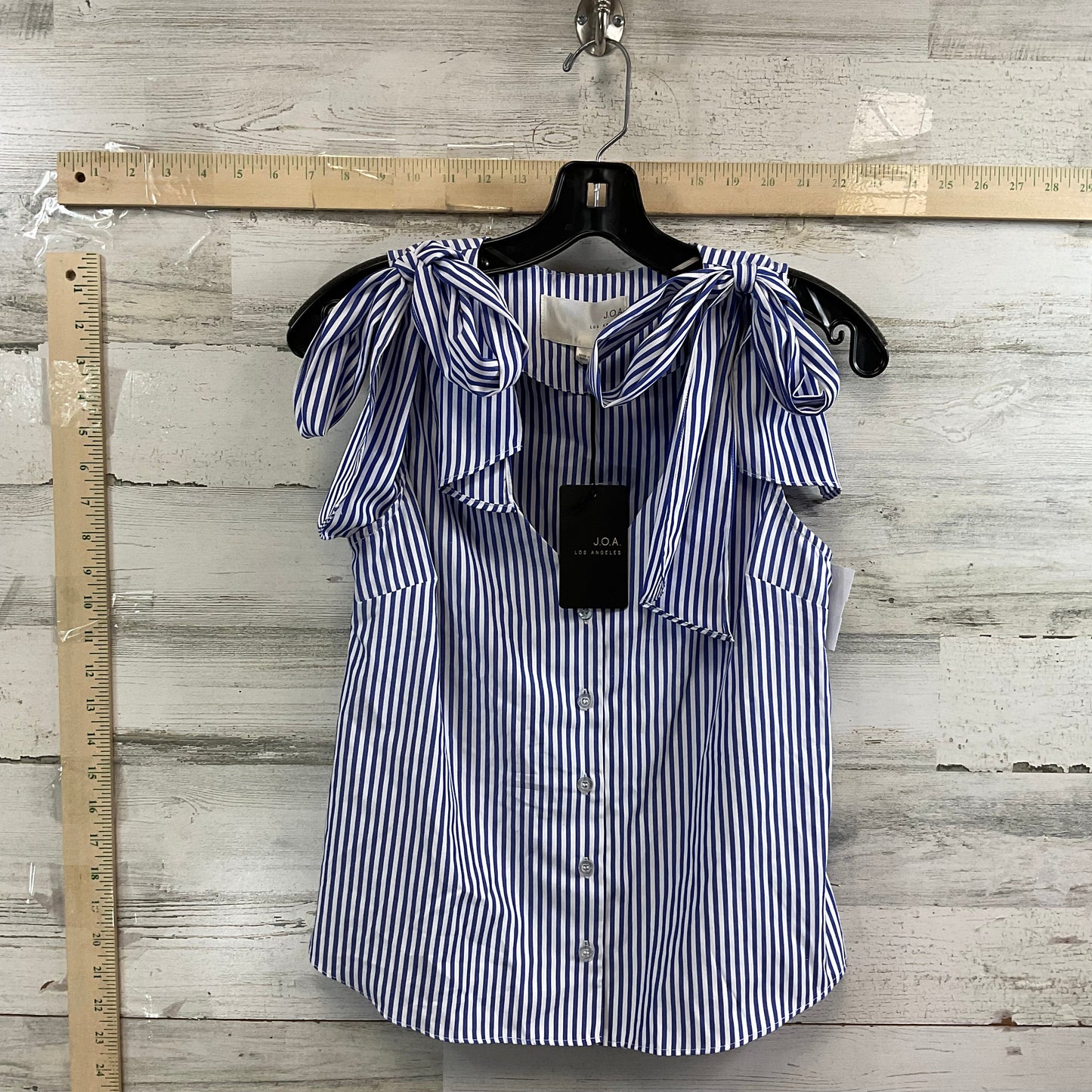 Blue & White Blouse Sleeveless JOA, Size Xs