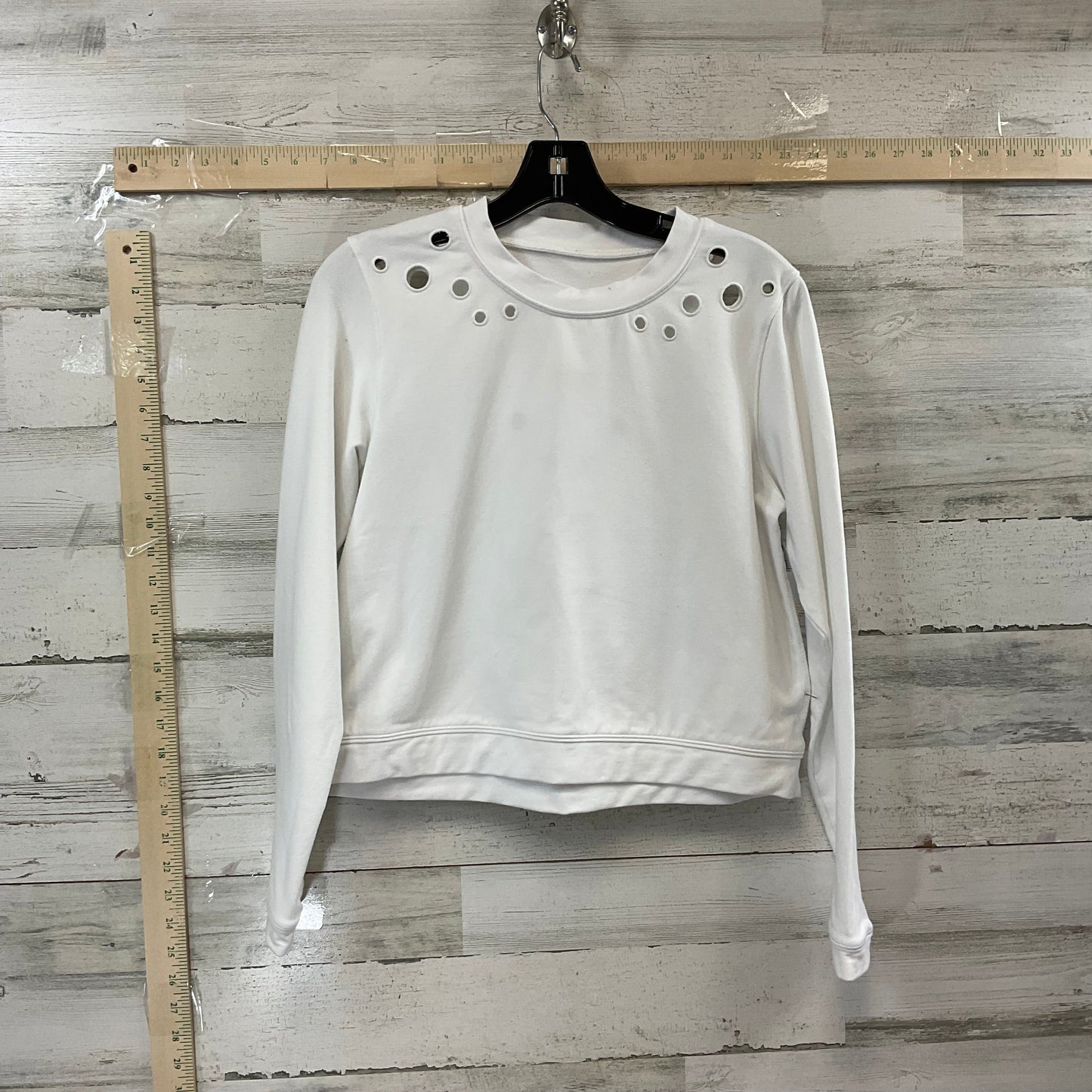 White Top Long Sleeve Lululemon, Size S