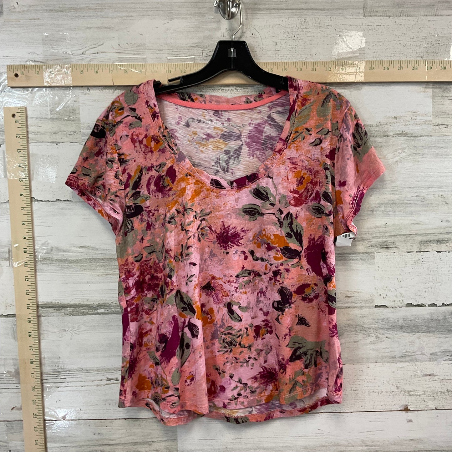 Pink Top Short Sleeve Pilcro, Size L