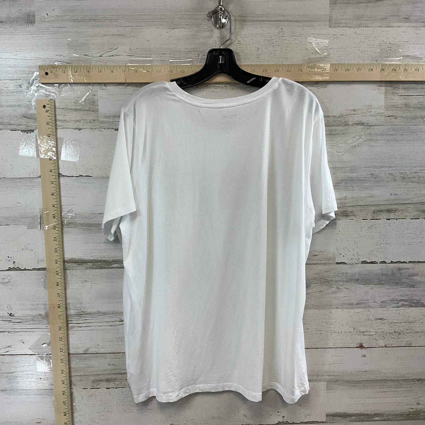 White Top Short Sleeve Michael By Michael Kors, Size Xl