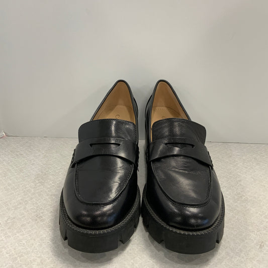 Black Shoes Heels Block Coach, Size 8.5