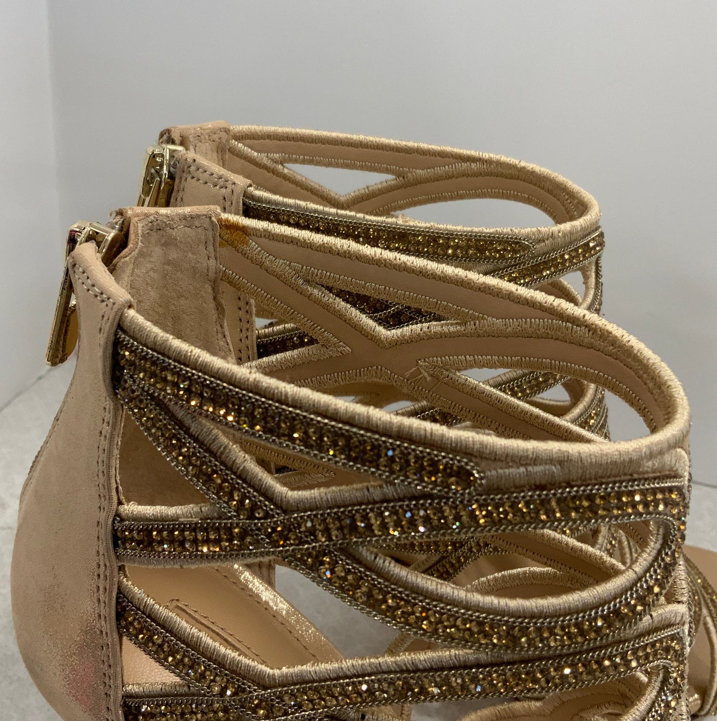 Gold Shoes Heels Stiletto Antonio Melani, Size 8