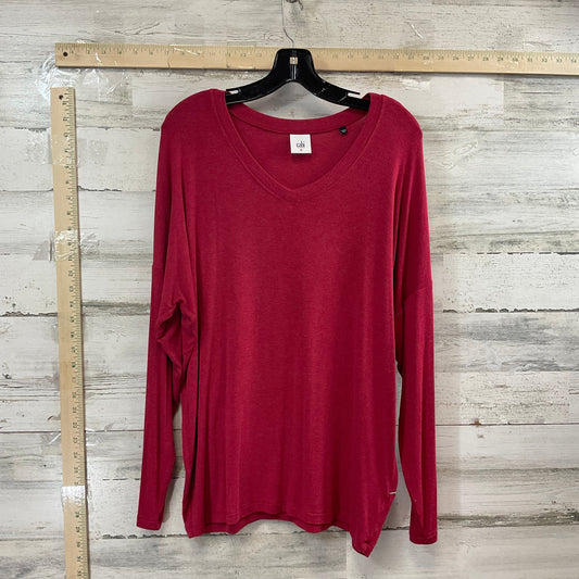 Top Long Sleeve Basic By Cabi In Red, Size: M