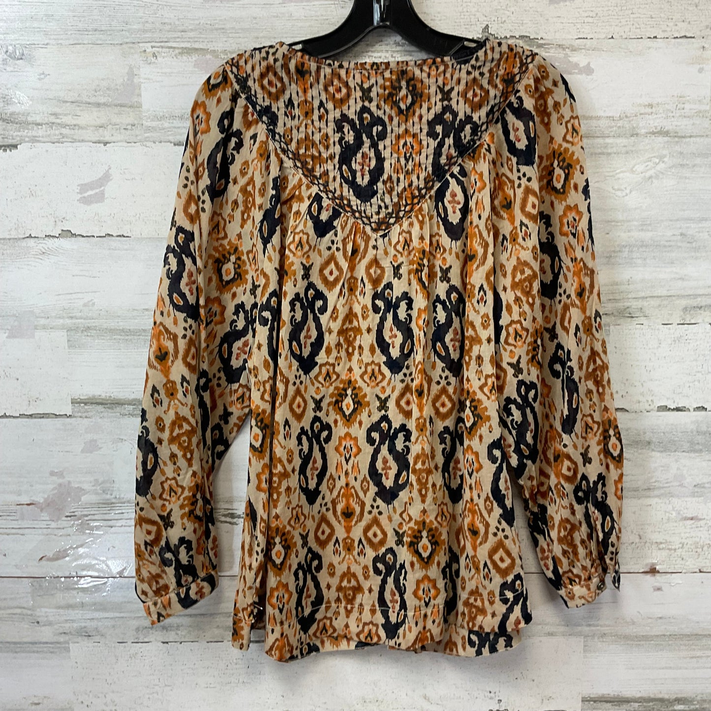 Top Long Sleeve By Beachlunchlounge In Brown, Size: Xs