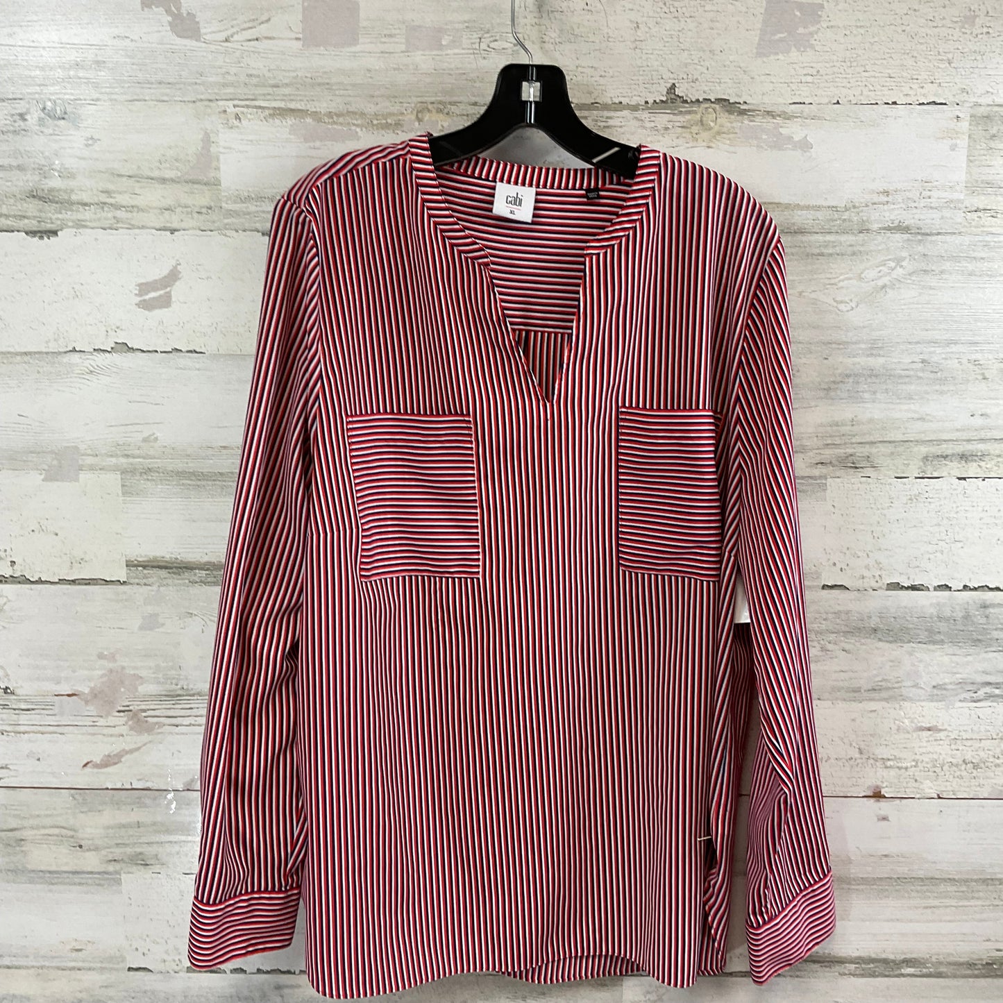 Top Long Sleeve By Cabi In Red, Size: Xl