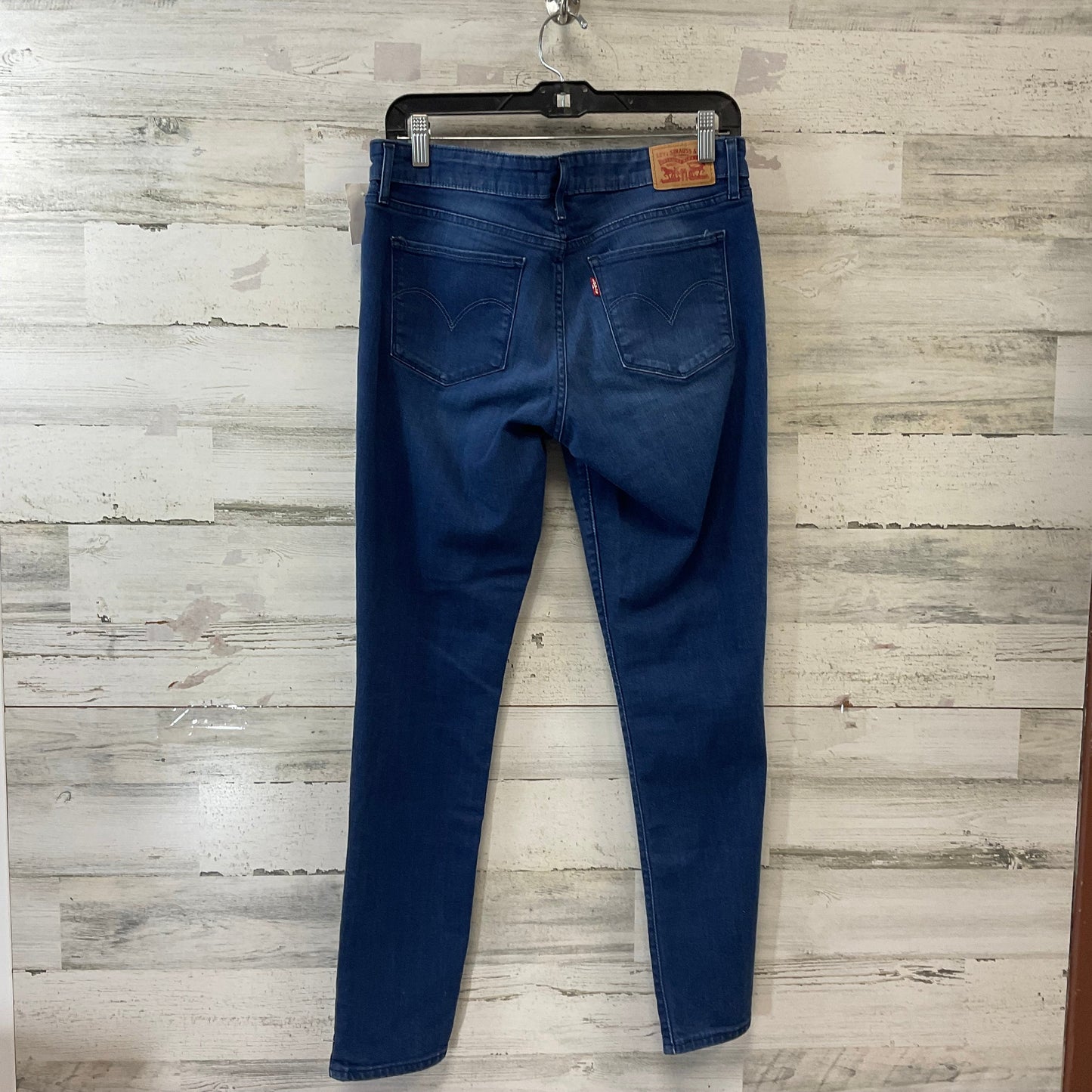 Jeans Skinny By Levis In Blue Denim, Size: 12