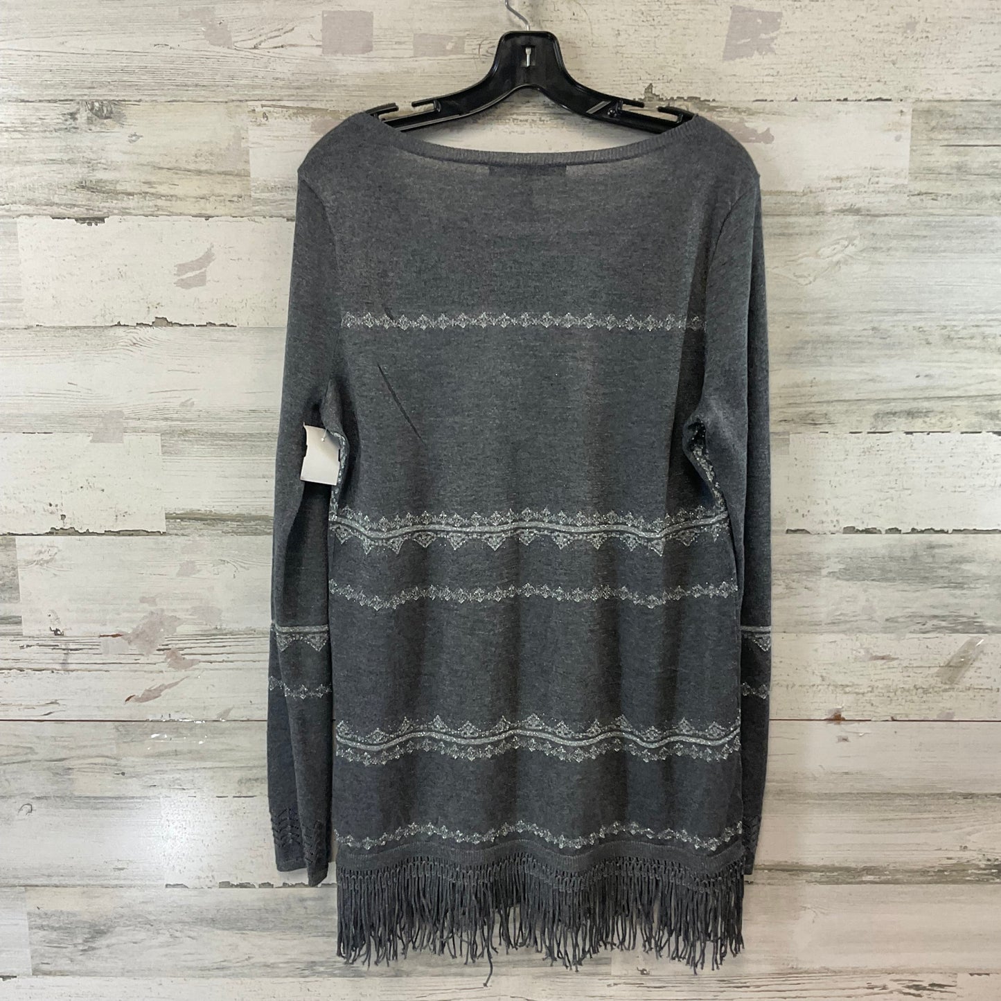 Top Long Sleeve By White House Black Market In Grey, Size: L