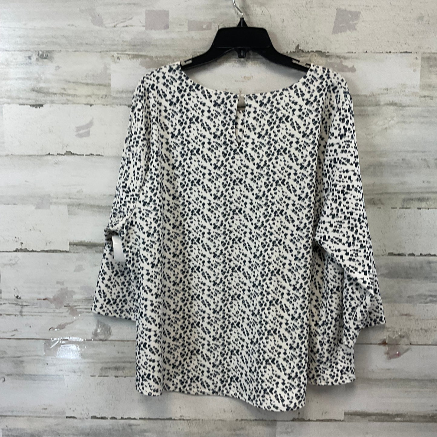 Top Long Sleeve By Melloday In Black & White, Size: 2x