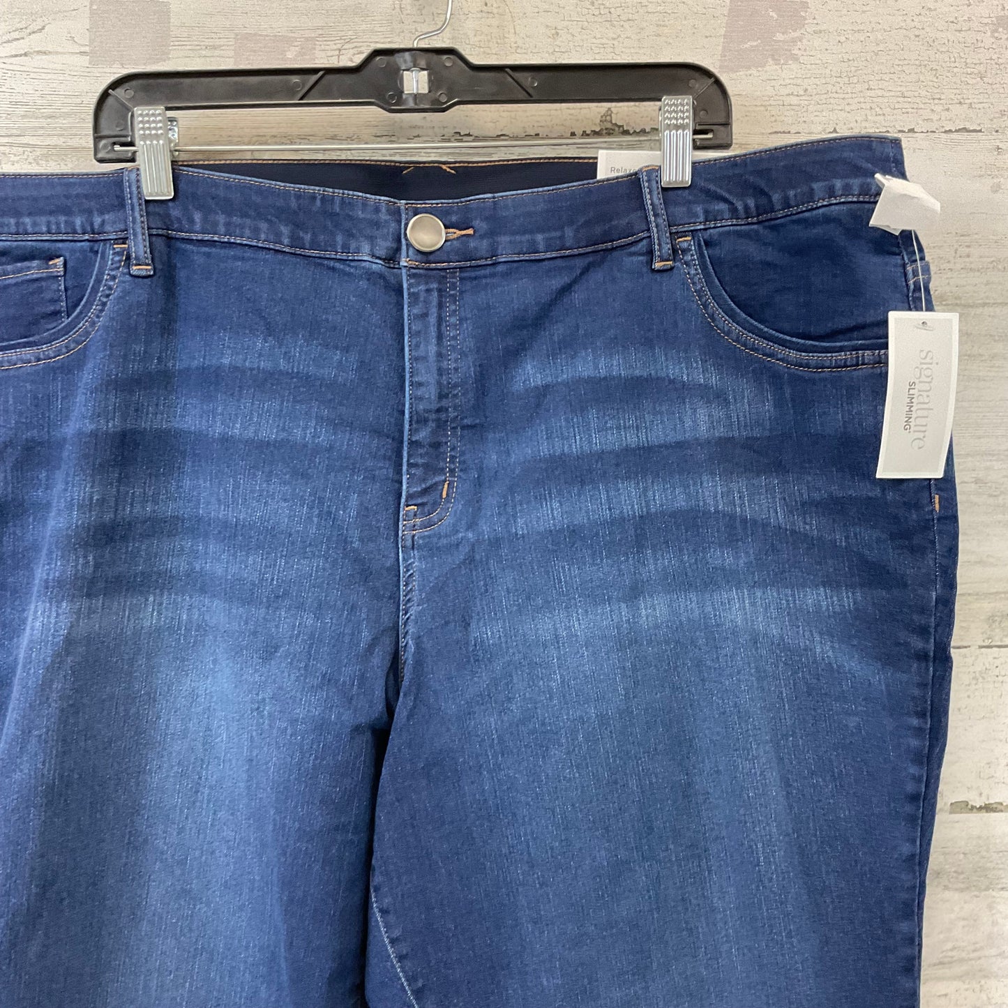 Jeans Straight By Christopher And Banks In Blue Denim, Size: 24w