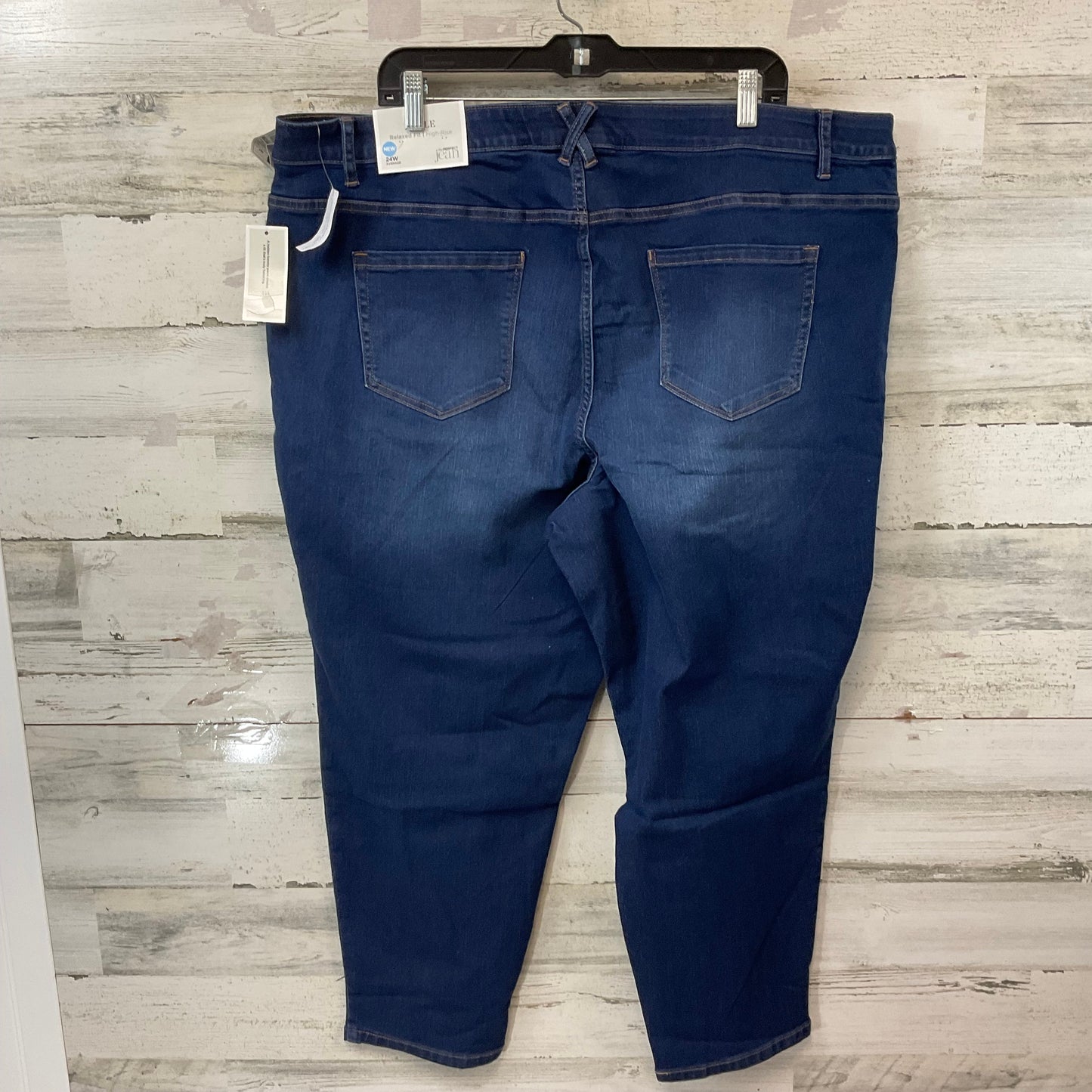 Jeans Straight By Christopher And Banks In Blue Denim, Size: 24w