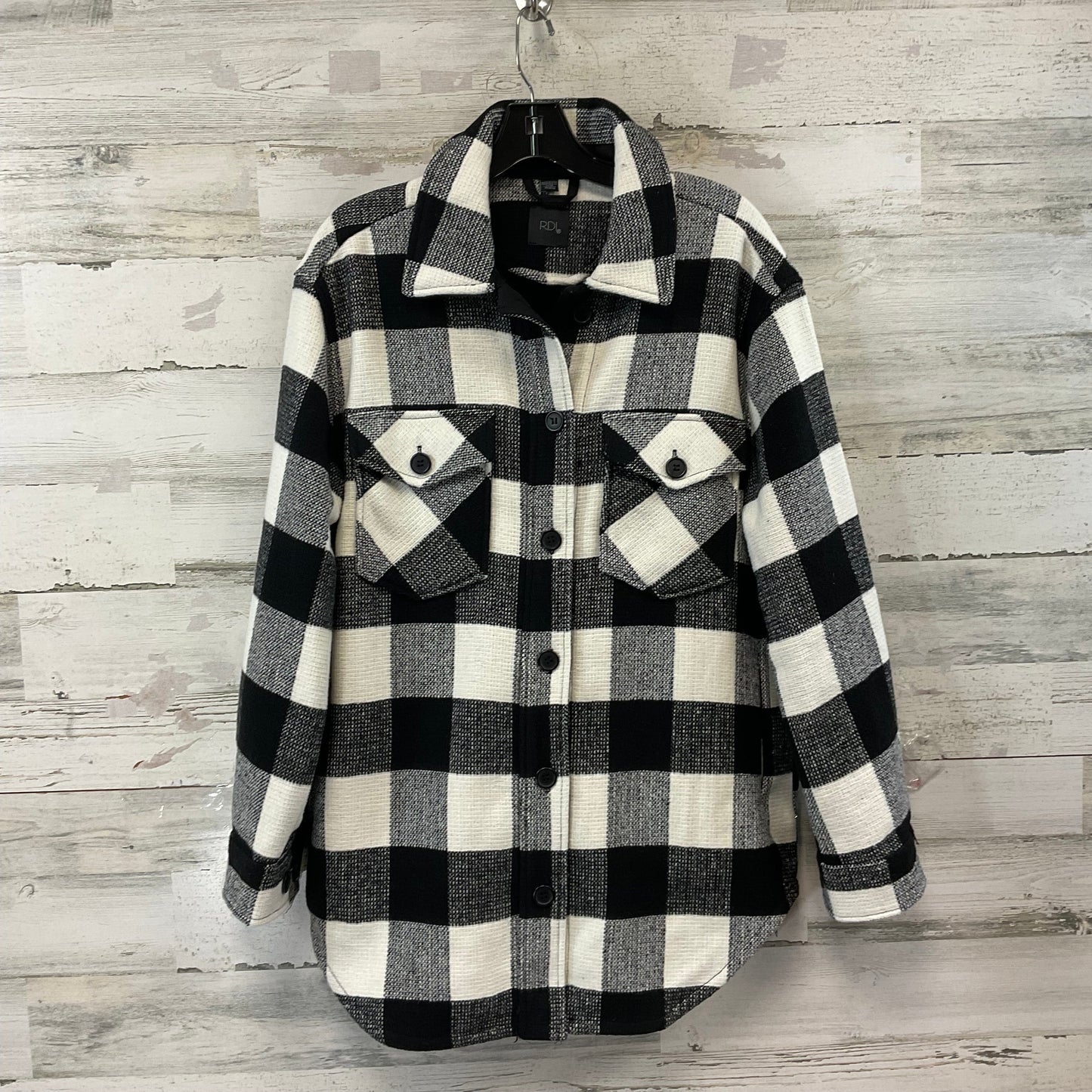 Jacket Shirt By RDI In Black & White, Size: M