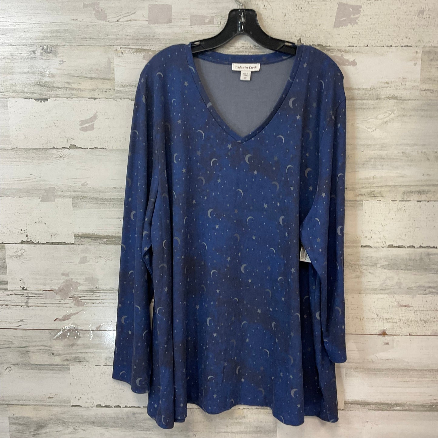 Top Long Sleeve By Coldwater Creek In Blue, Size: 3x