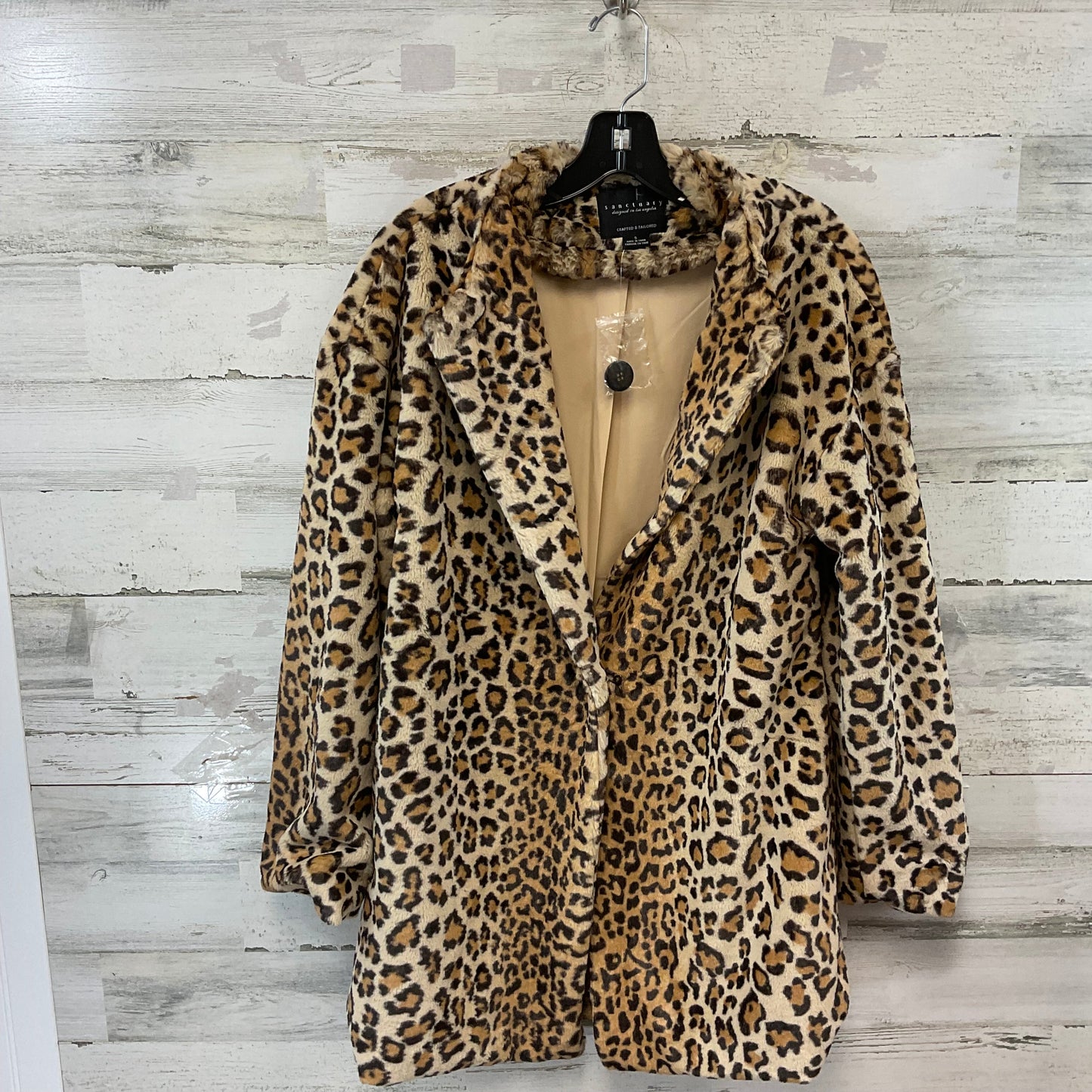 Coat Faux Fur & Sherpa By Sanctuary In Animal Print, Size: S