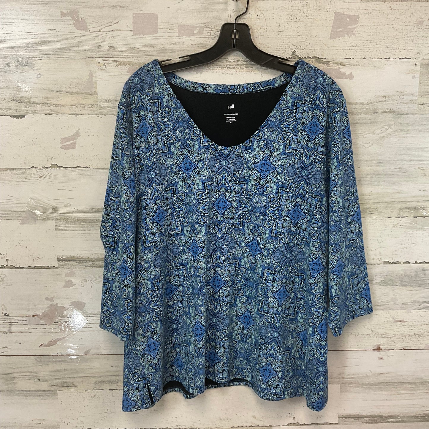 Top 3/4 Sleeve By J. Jill In Blue, Size: Xl