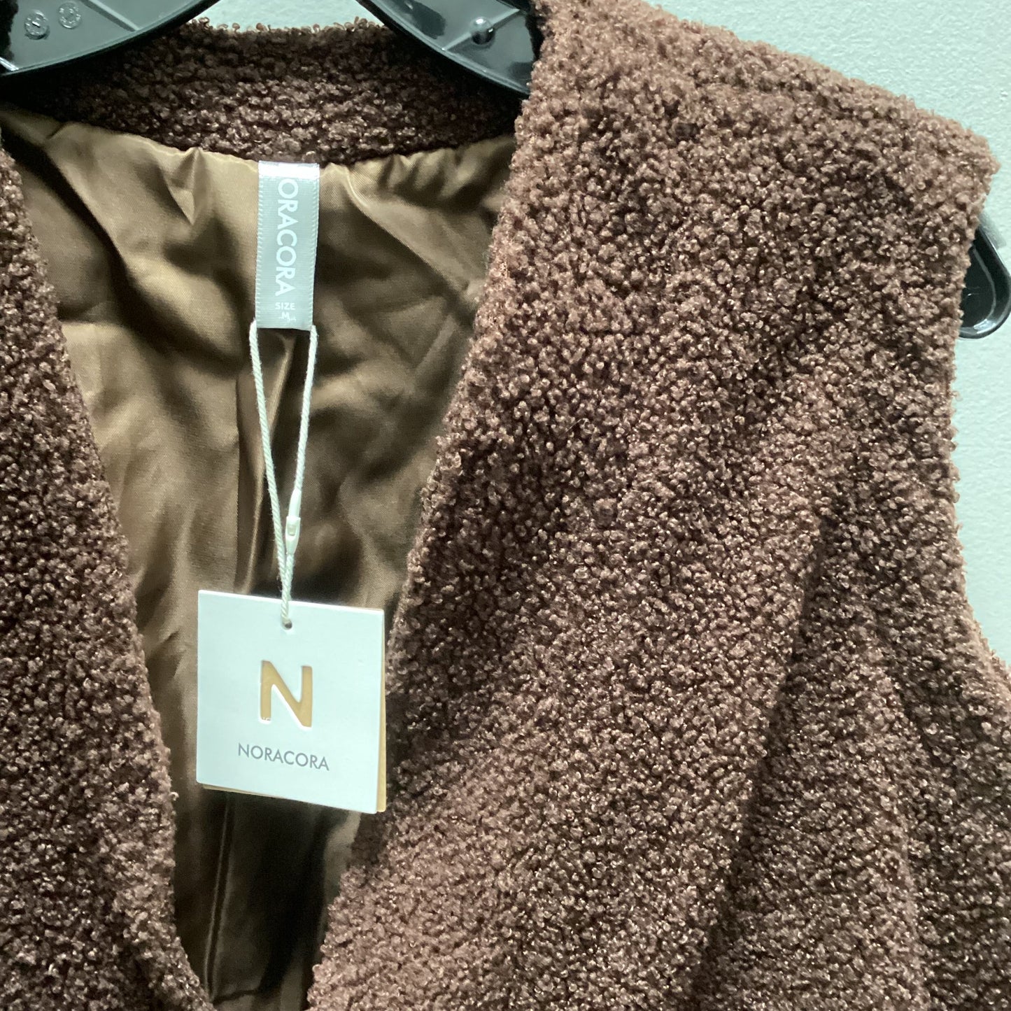 Vest Fleece By NORACORA In Brown, Size: M