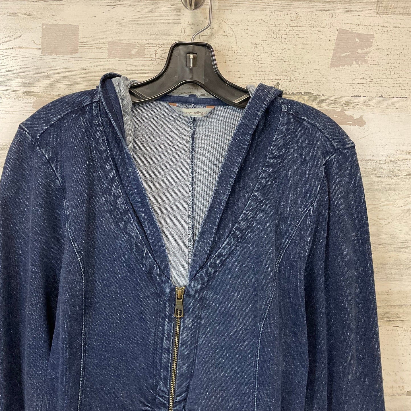 Jacket Denim By Soft Surroundings In Blue Denim, Size: L