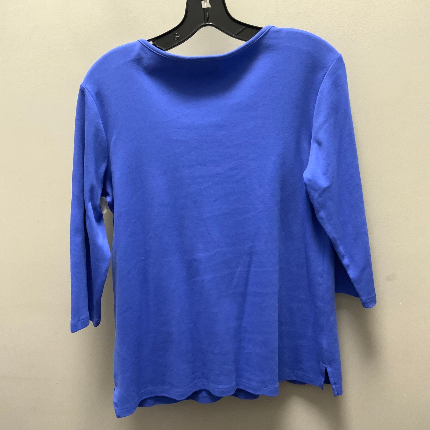 Top 3/4 Sleeve Basic By Quaker Factory In Blue, Size: S