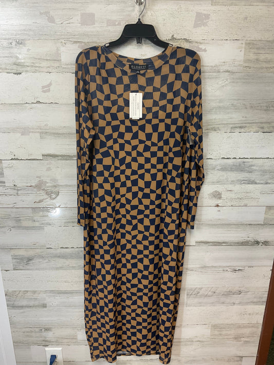 Dress Casual Maxi By Eloquii In Brown, Size: Xxl