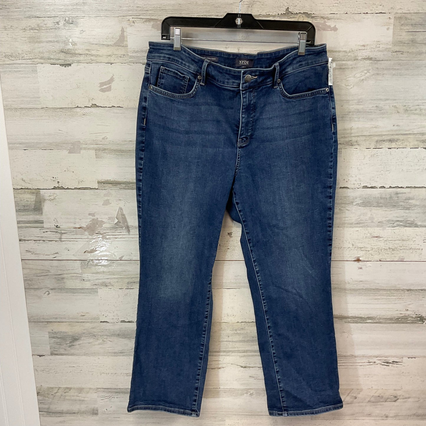 Jeans Straight By Not Your Daughters Jeans In Blue Denim, Size: 14