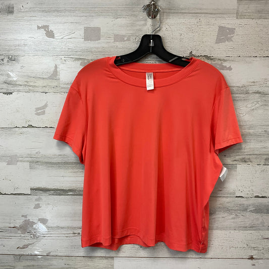 Athletic Top Short Sleeve By Spanx In Orange, Size: Xl