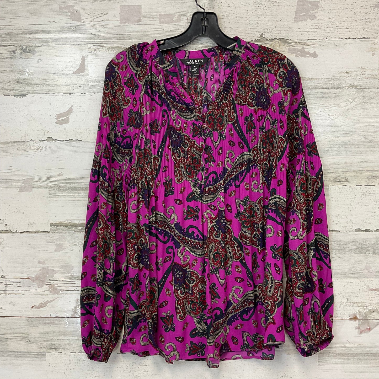 Top Long Sleeve By Lauren By Ralph Lauren In Purple, Size: M