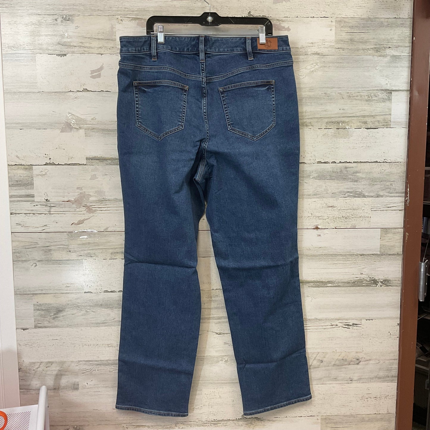 Jeans Straight By Lands End In Blue Denim, Size: 20