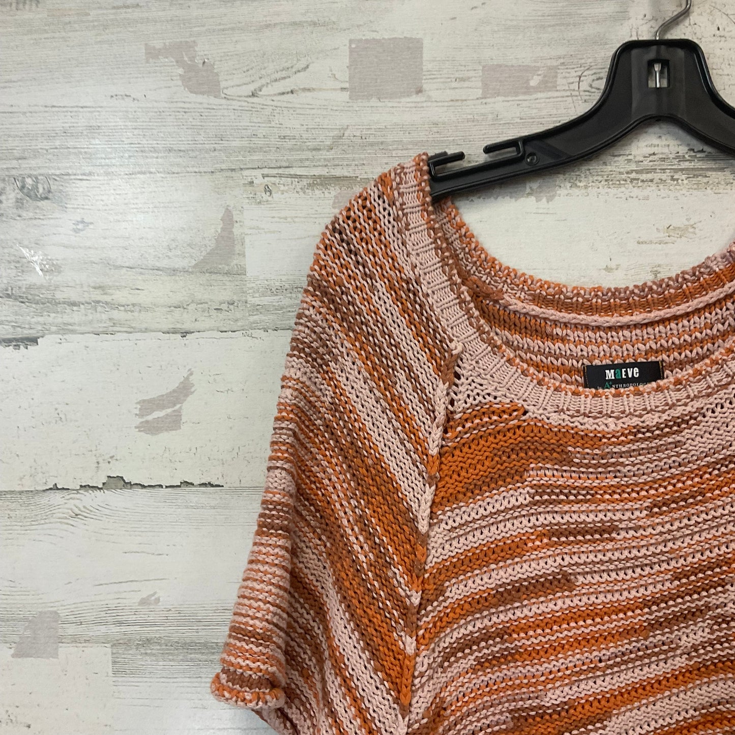 Sweater Short Sleeve By Maeve In Brown, Size: 2x