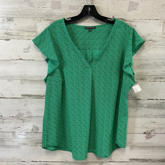 Top Short Sleeve By Adrianna Papell In Green, Size: 1x