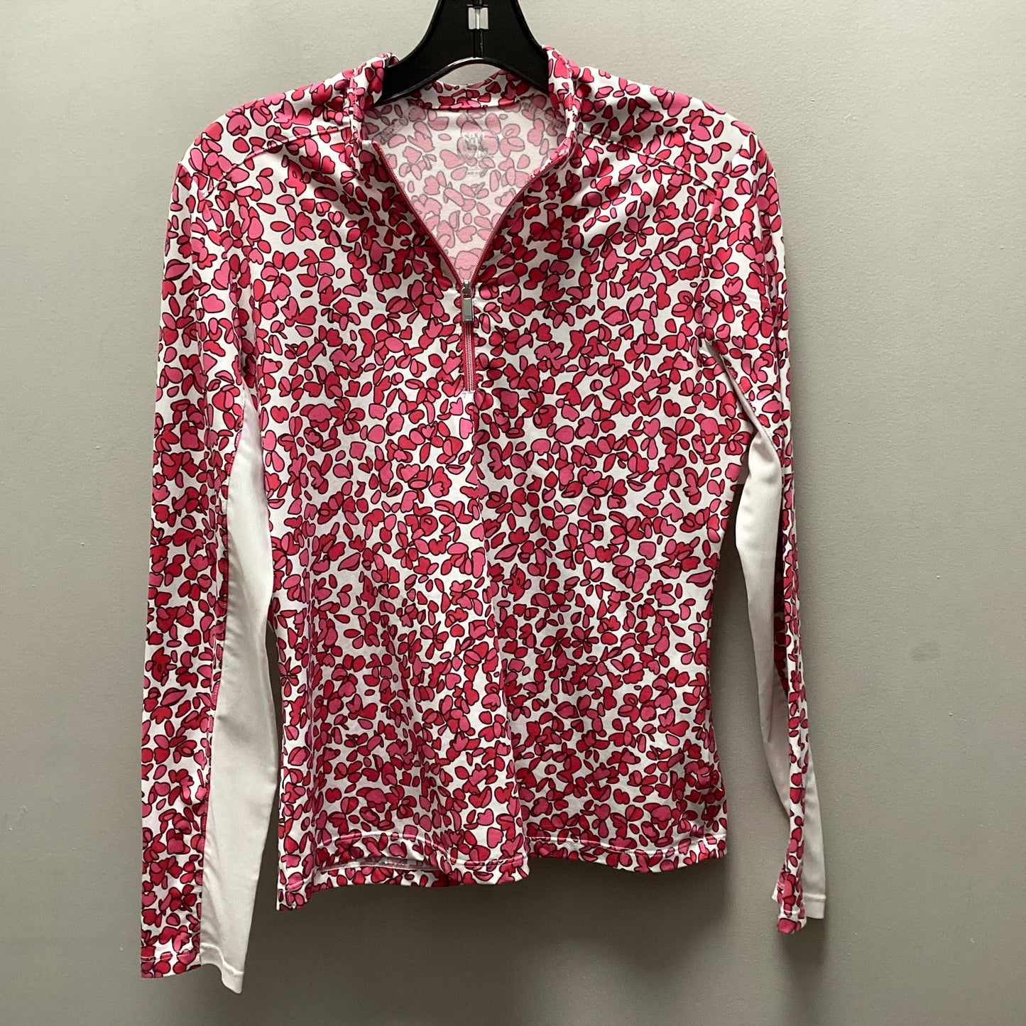 Athletic Top Long Sleeve Collar By Tail In Pink & Red, Size: S