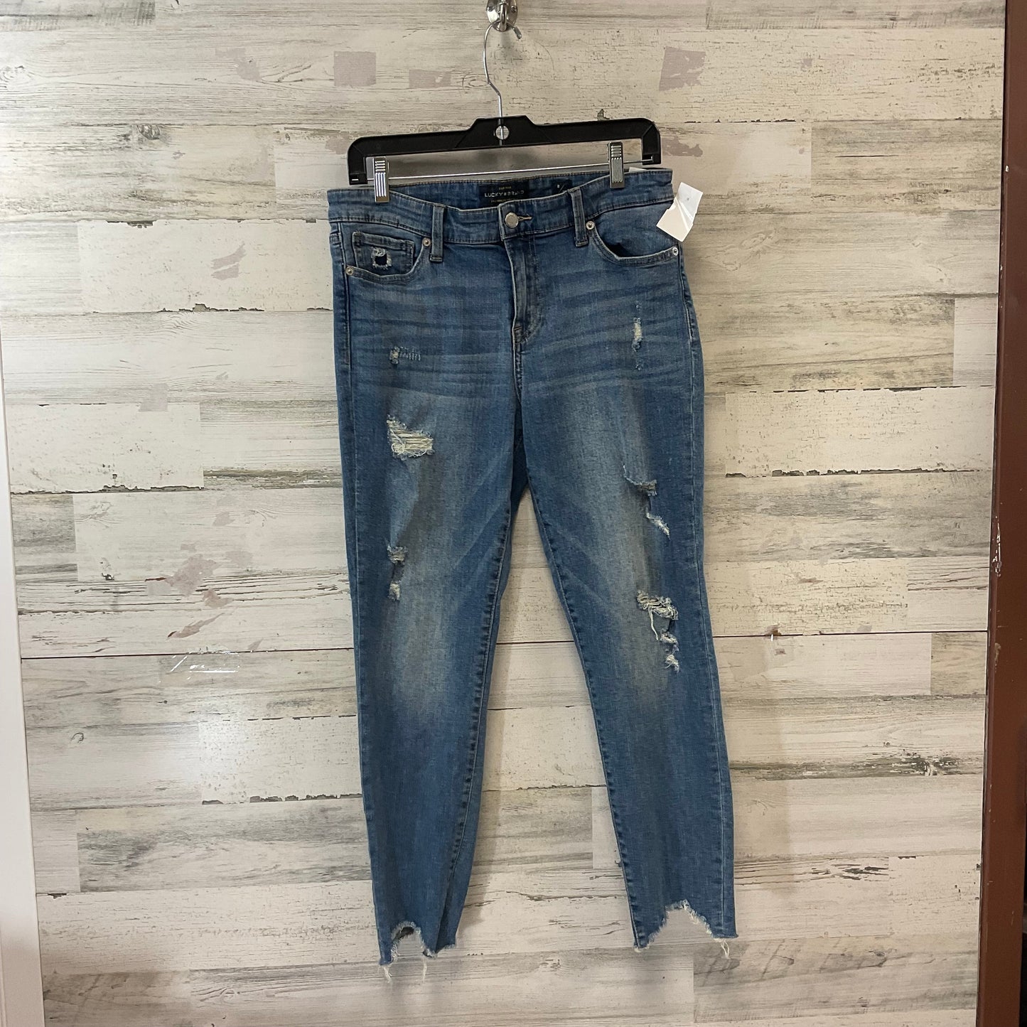 Jeans Skinny By Lucky Brand In Blue Denim, Size: 8