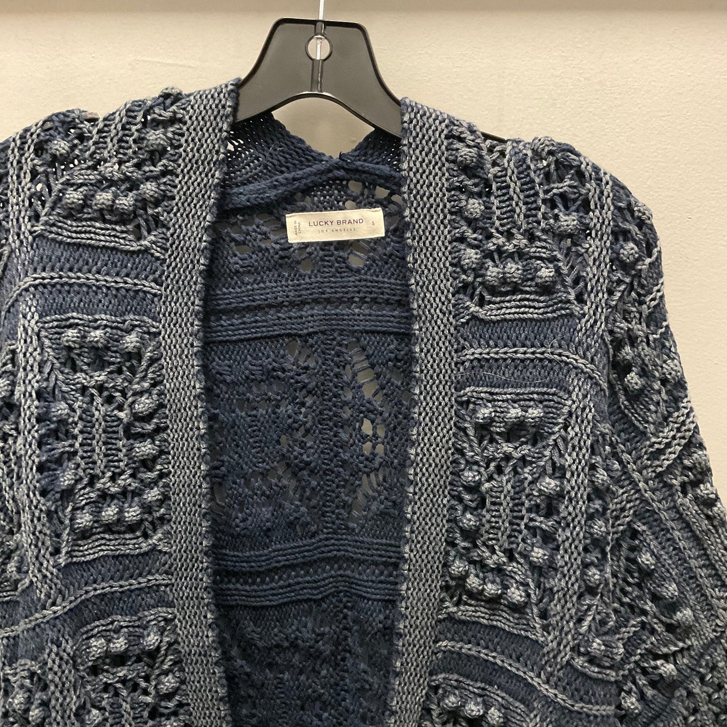 Sweater Cardigan By Lucky Brand In Blue, Size: S