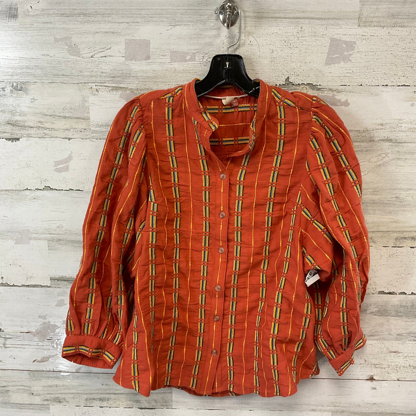 Blouse 3/4 Sleeve By Pilcro In Orange, Size: Xs