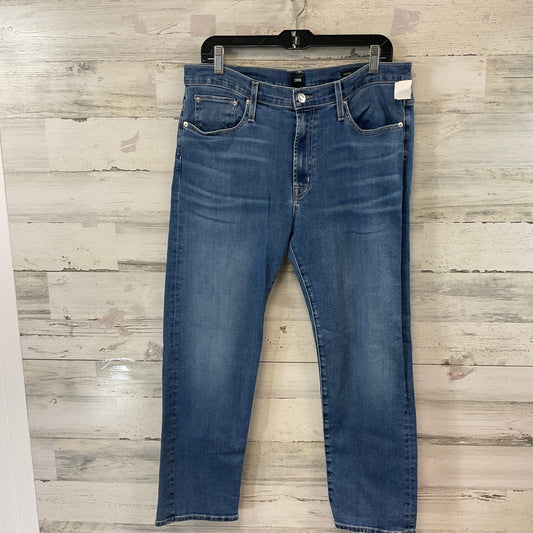 Jeans Straight By Edwin In Blue Denim, Size: 14