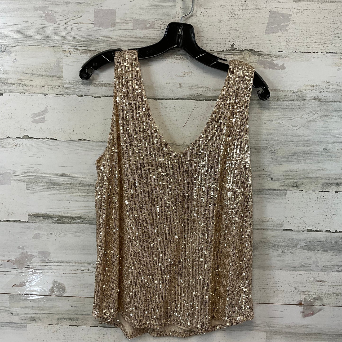 Top Sleeveless By Gibson In Gold, Size: L