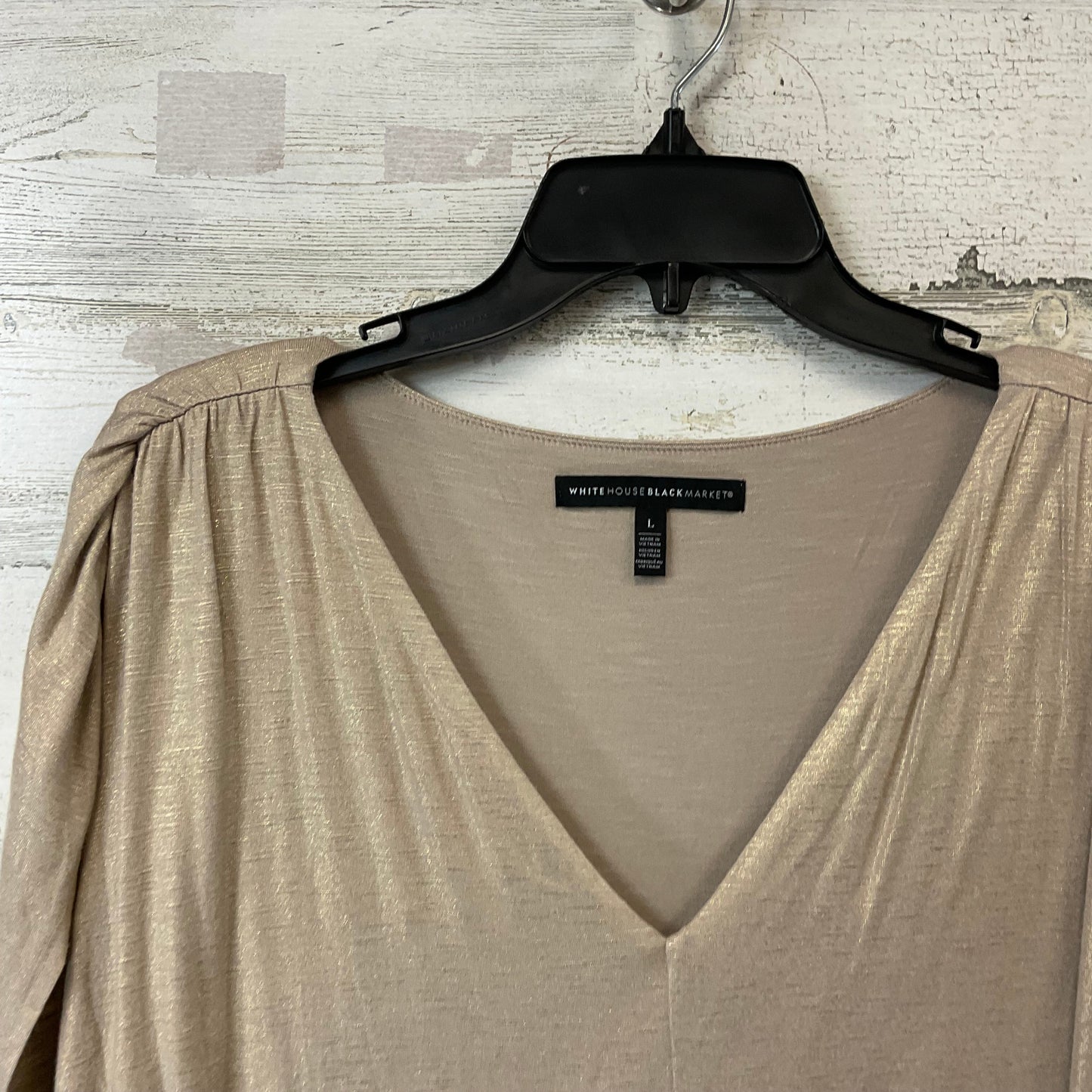 Top Sleeveless By White House Black Market In Gold, Size: L