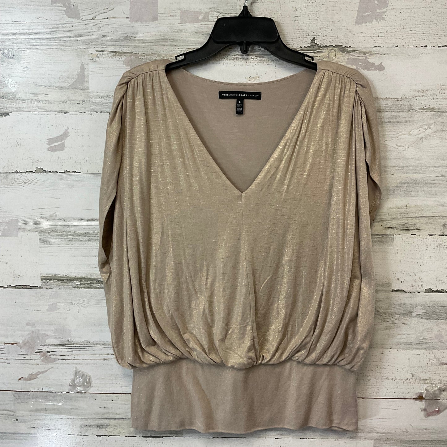 Top Sleeveless By White House Black Market In Gold, Size: L