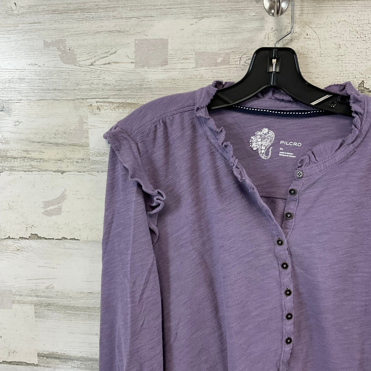 Top Long Sleeve By Pilcro In Purple, Size: Xl