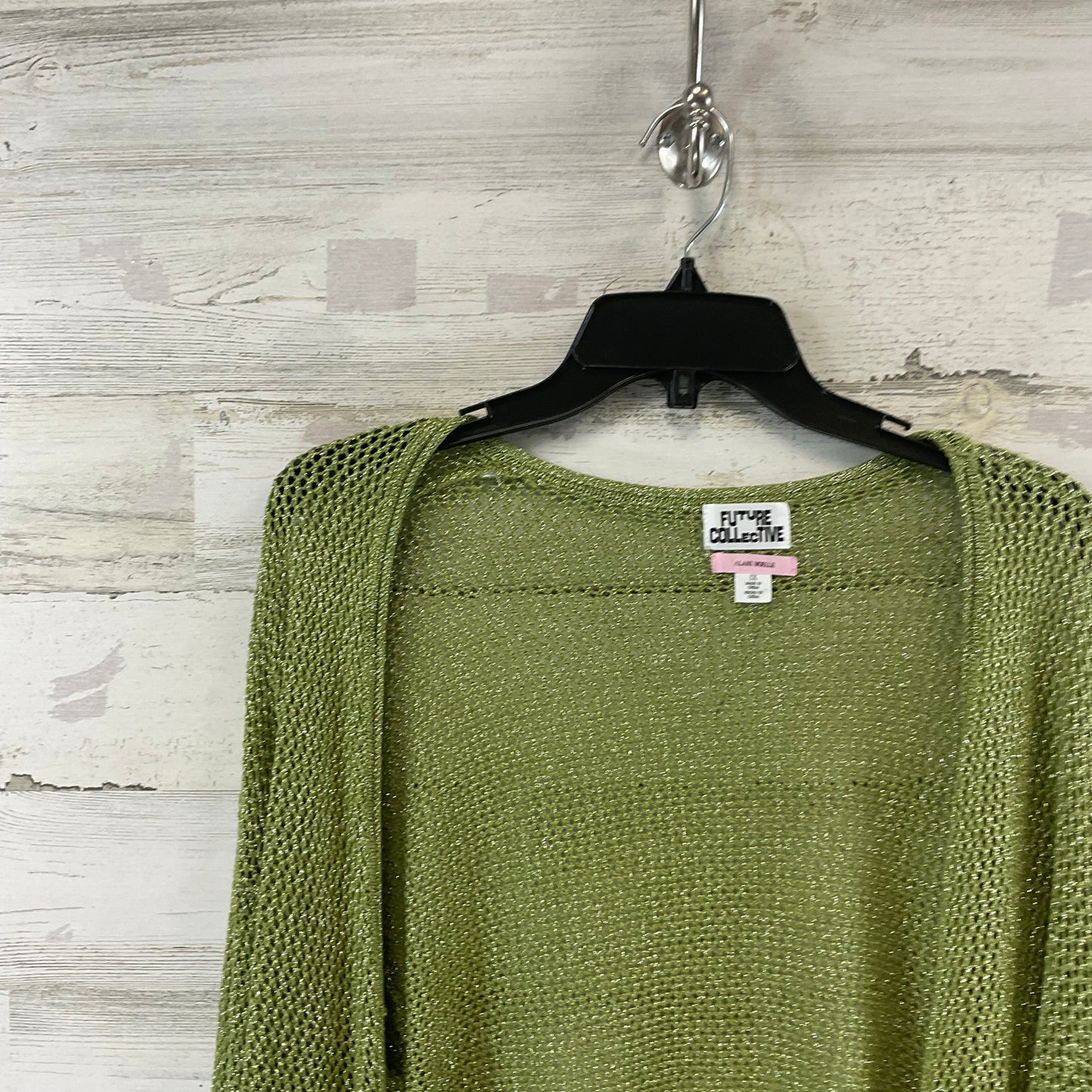 Cardigan By FUTURE COLLECTIVE In Green, Size: 1x