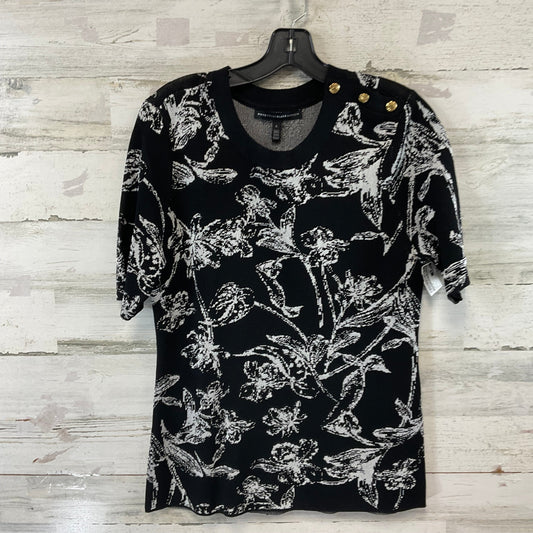 Top Short Sleeve By White House Black Market In Black, Size: L