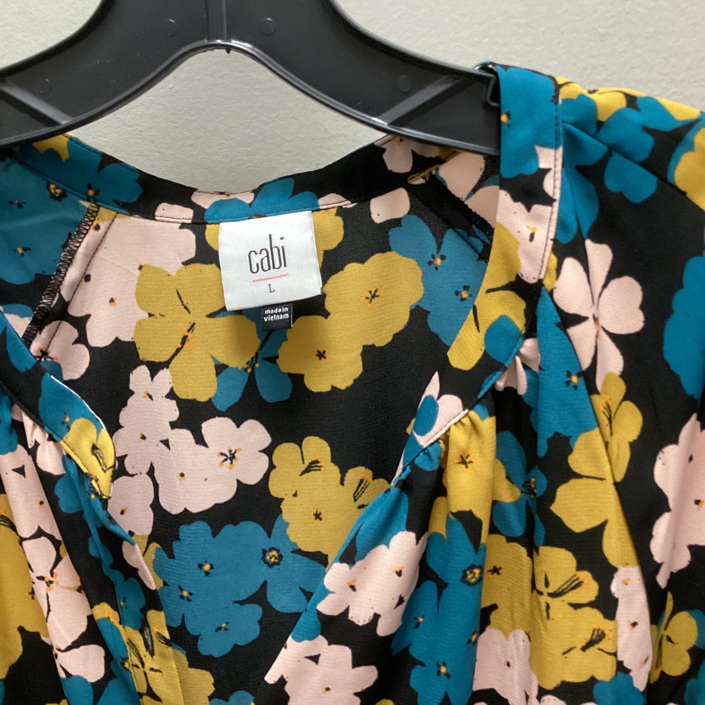 Blouse Long Sleeve By Cabi In Black, Size: L