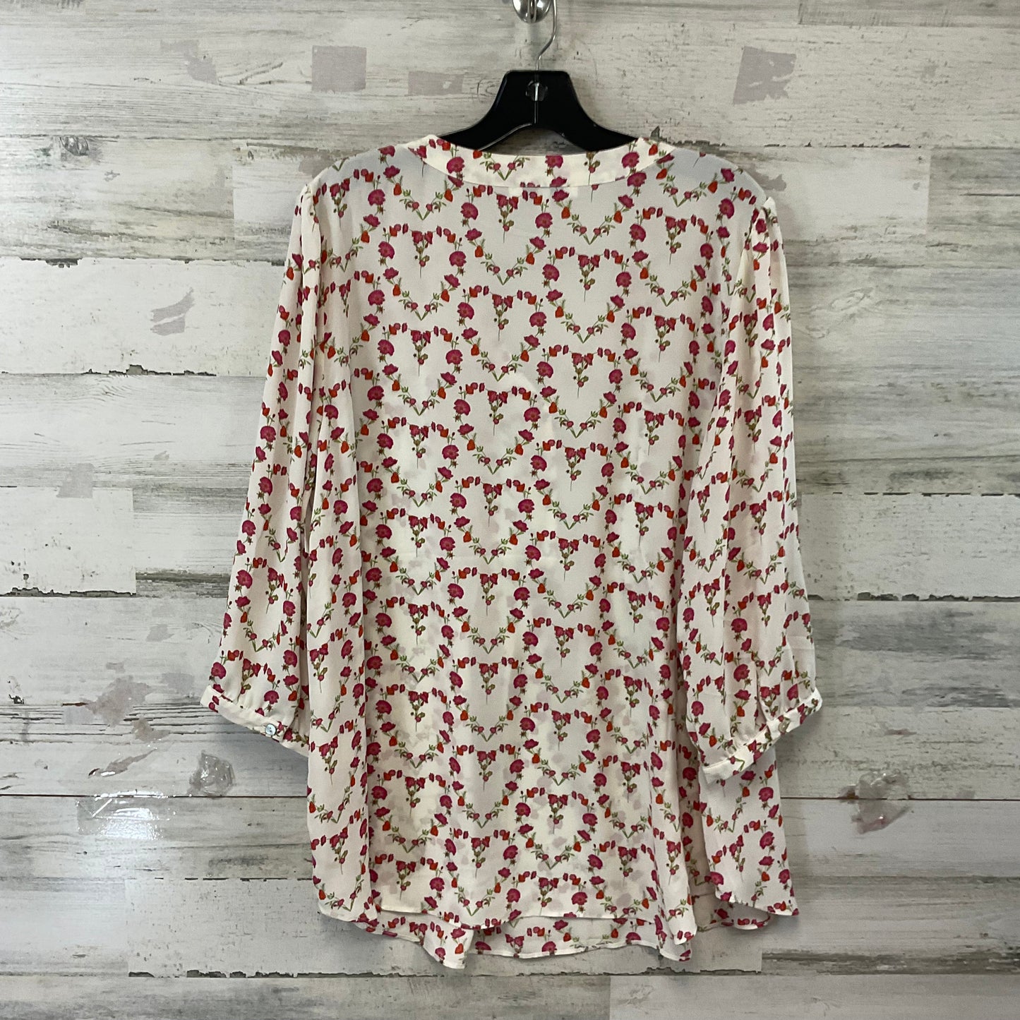 Blouse 3/4 Sleeve By Rose And Olive In White, Size: 1x