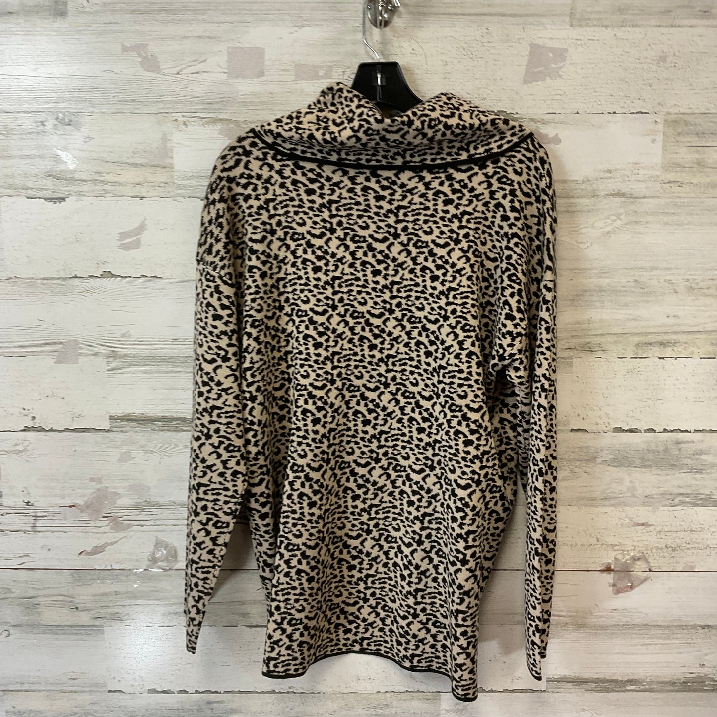 Sweater By Calvin Klein In Black & Tan, Size: M