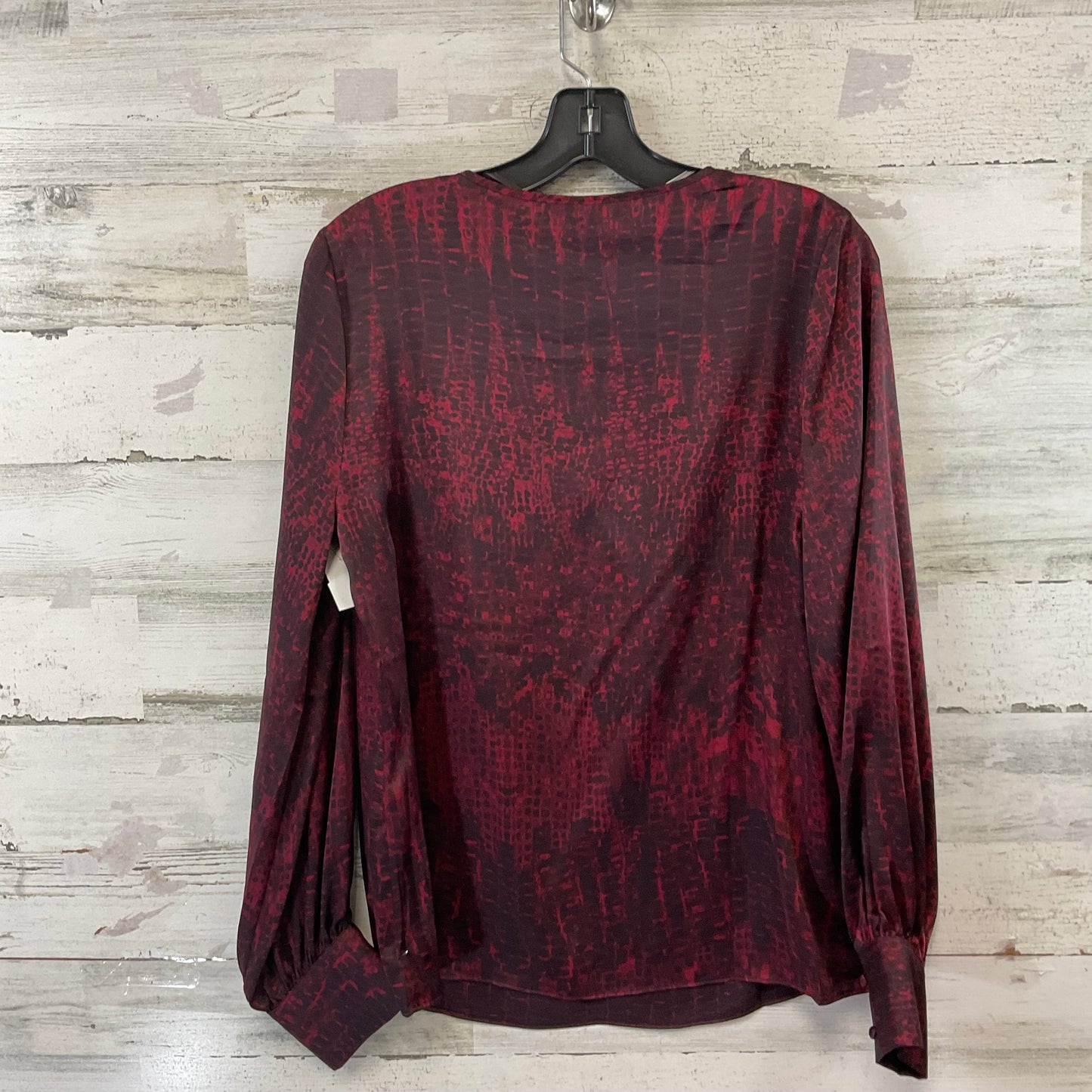 Top Long Sleeve By White House Black Market In Red, Size: M