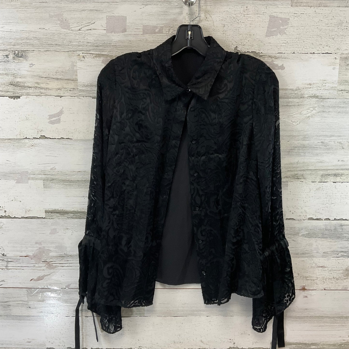 Blouse Long Sleeve By Alice + Olivia In Black, Size: M